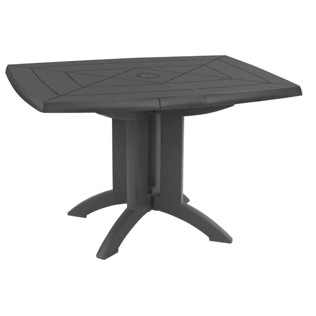 antraciet - tuintafel - opklapbaar - grosfillex - duurzaam - kunsstof - Vega